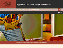 Tablet Screenshot of bigwoodshandyman.com